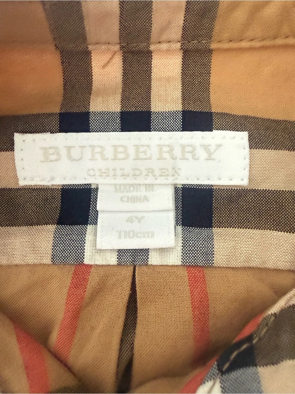 Burberry Girls' Vintage Check Long Sleeve Shirt Dress